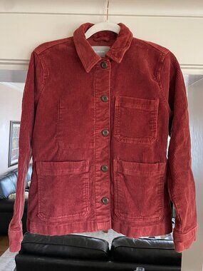 Everlane The Corduroy Chore Jacket in Rust Red - XS